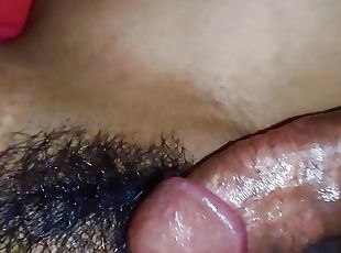 Giving M cum on and in her pussy